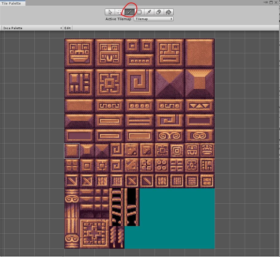Tile Palette di Unity